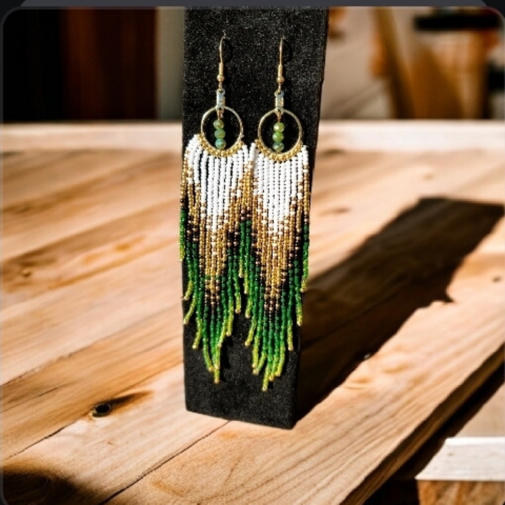 Seed bead earrings